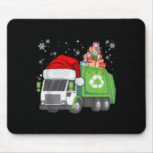 Santa Garbage Truck Carry Christmas Family Match Mousepad
