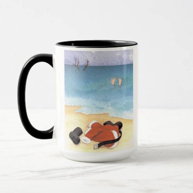 Santa geht schwimmen -  tasse (Links)