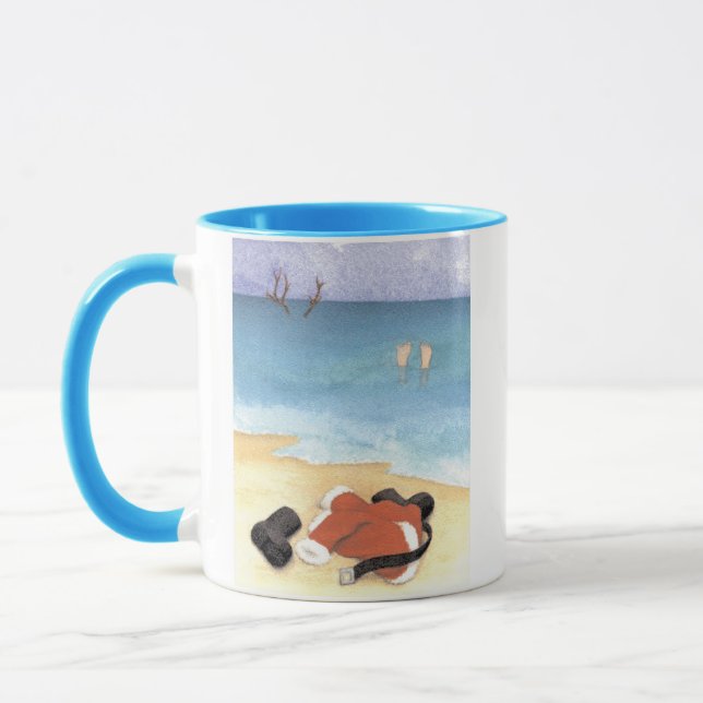 Santa geht schwimmen -  tasse (Links)