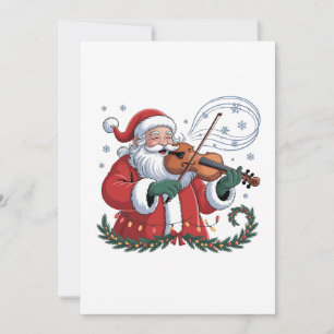 Santa-Geiger-Violinist-Weihnachtsmusik-Xmas Einladung