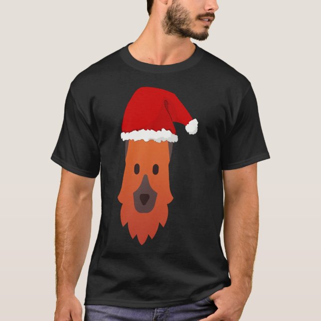 Santa German Shepherd T-Shirt (Vorderseite)