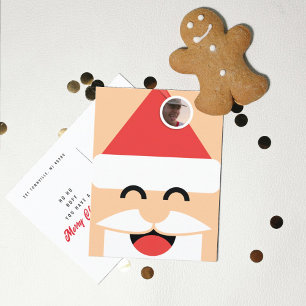 Santa-Gesicht Foto Weihnachten  Postkarte
