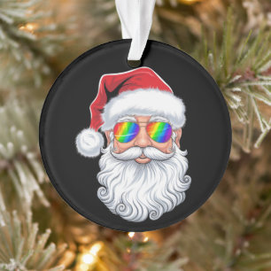 Santa Gesicht Gay Sonnenbrille Weihnachten Xmas LG Ornament