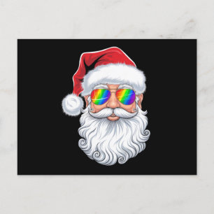 Santa Gesicht Gay Sonnenbrille Weihnachten Xmas LG Postkarte