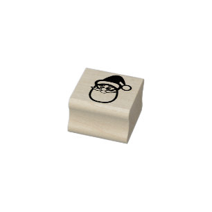 Santa Gesicht  Gummistempel