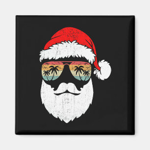 Santa-Gesicht Retro-Sonnenbrille Hawaiian Weihnach Magnet