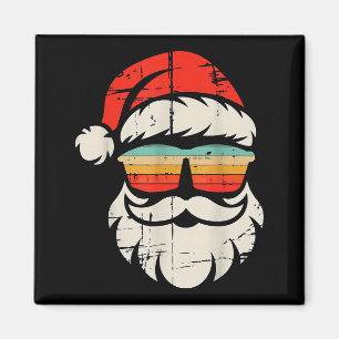 Santa-Gesicht Retro-Sonnenbrille Weihnachten Magnet