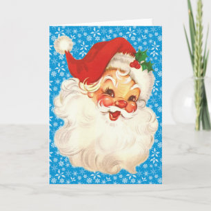 Santa-Gesicht Vintag Feiertagskarte