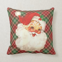 Santa-Gesicht Vintage-Kissen