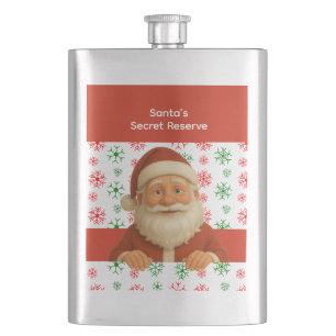 Santa Gesicht   Weihnachtsmann-Geister Weihnachten Flachmann