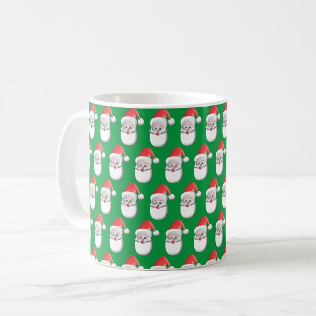 Santa-Gesichter  Kaffeetasse (Vorderseite Links)