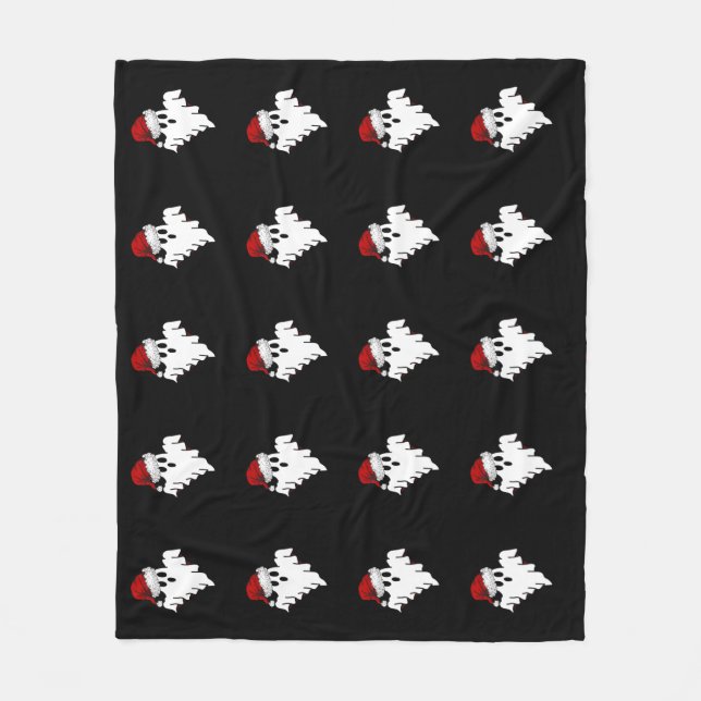 Santa Ghost Fleecedecke (Vorderseite)