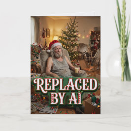 Santa gibt auf KI-Ersatz Lustige Weihnachten Karte