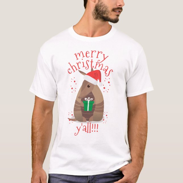 Santa Gift Gift Armadillo Texas T-Shirt (Vorderseite)