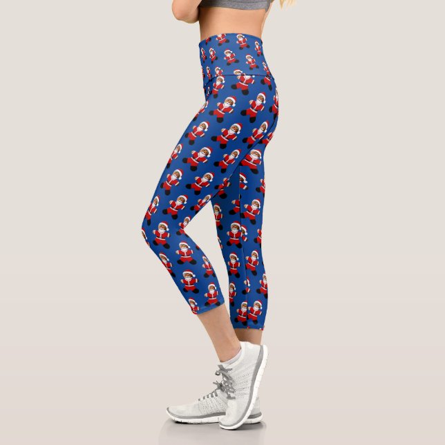 Santa Gingerbread Man Capri Leggings (Links)
