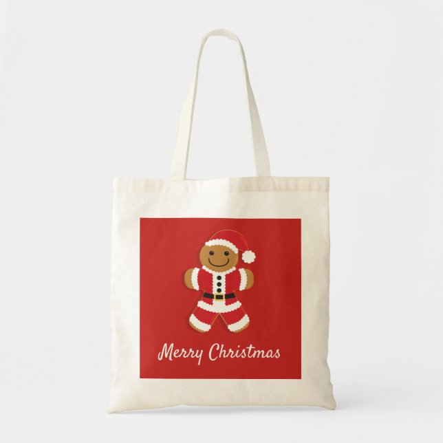 Santa Gingerbread Man | Grundlegende Tasche (Vorne)