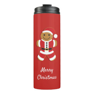 Santa Gingerbread Man   Tumbler Thermosbecher