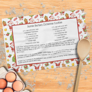 Santa Gingerbrei Niedlich Weihnachtsfamilie Rezept Geschirrtuch