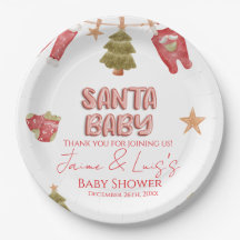 Santa Girl Boy Holiday Baby Shower