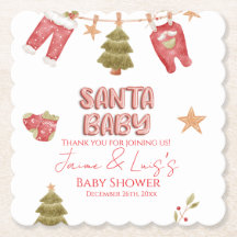 Santa Girl Boy Holiday Baby Shower