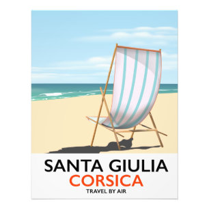 Santa Giulia Korsika "Reise per Luft" Strandposter Fotodruck