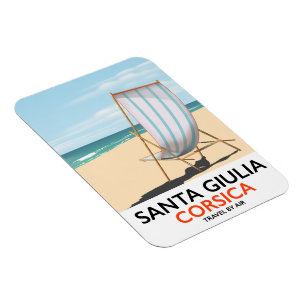 Santa Giulia Korsika "Reise per Luft" Strandposter Magnet