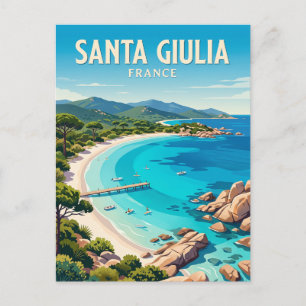 Santa Giulia Strand Frankreich Postkarte