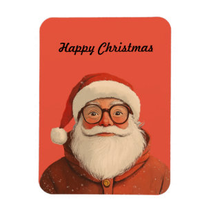 Santa Glückliche Weihnachtskarte Magnet