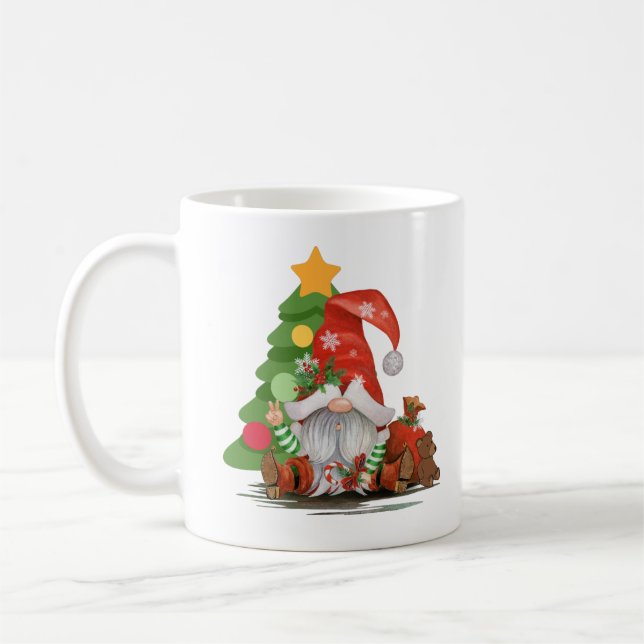 Santa Gnome - Funny Christmas Gnome Design T - Shi Kaffeetasse (Links)
