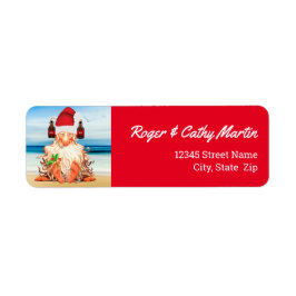 Santa Gnome in einem Beer Hat Funny Urlaub