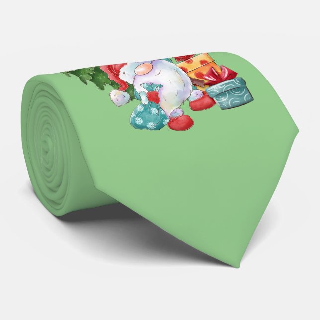 Santa Gnome Krawatte (Gerollt)