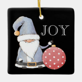 Santa Gnome Rote Ornament Editable Weihnachten