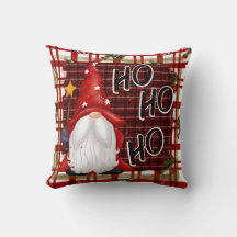 Santa Gnome-Zierkissen