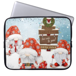 Santa Gnomes Frohe Weihnachts-Laptop-Tasche Laptopschutzhülle