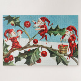 Santa gnomes malt heilige Beeren Puzzle