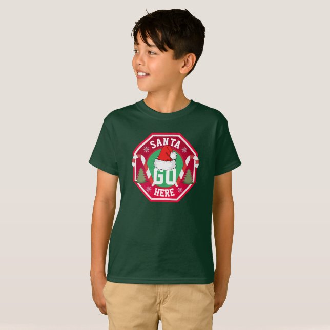 Santa Go hier T-Shirt (Vorne ganz)