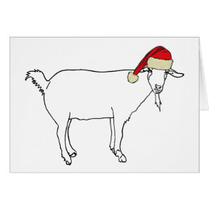 Santa Goat Niedlich Simple Zeichnend