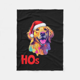 Santa Golden Retriever Hund da sind einige Hos in Fleecedecke