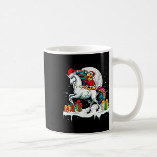 Santa Golden Retriever Riding Unicorn Kaffeetasse