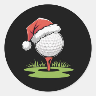Santa Golf Ball für Weihnachten Golf Ball Weihnach Runder Aufkleber