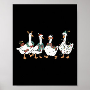 Santa Goose auf der Loose Merry Goosemas Weihnacht Poster