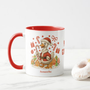 Santa Goose Christmas Tasse