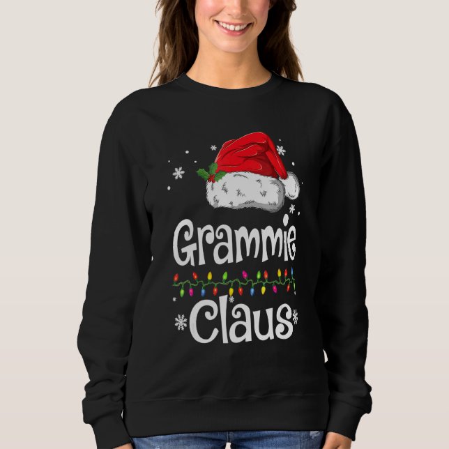 Santa Grammie Claus Weihnachts-Matching-Familie Sweatshirt (Vorderseite)