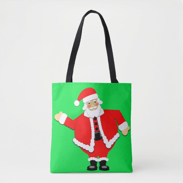 Santa Green Tote Bag (Vorderseite)