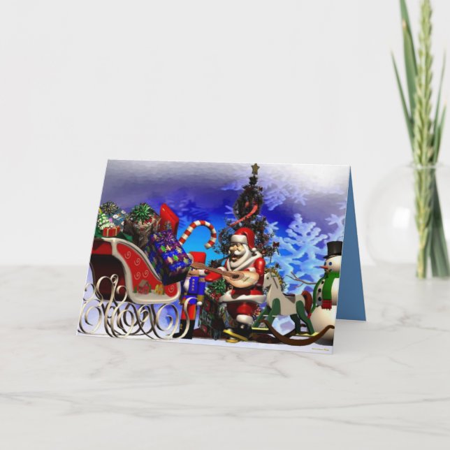 Santa Greetings Card Feiertagskarte (Vorderseite)