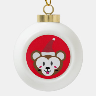 Santa Grizzy Weihnachtsball Ball! Keramik Kugel-Ornament