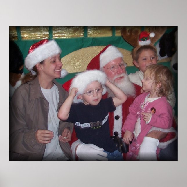 Santa-Gruppe mit Mama Poster (Vorne)