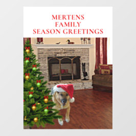 Santa GSD Dog Weihnachtsbaum Zuhause Store Vinyl 8 Fensteraufkleber