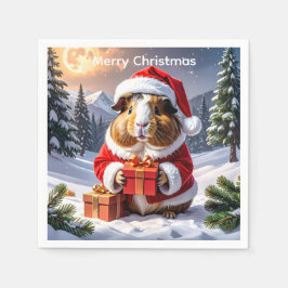 Santa Guinea Pig Weihnachten Serviette