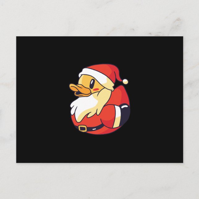 Santa Gummiente Postkarte (Vorderseite)